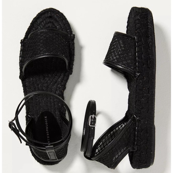Anthropologie Shoes - Anthropologie Platform Espadrille Black Sandals NWT Size 9, 10